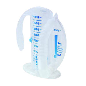AirLife Volumetric Incentive Spirometer, 1-Way Valve, 4000 mL