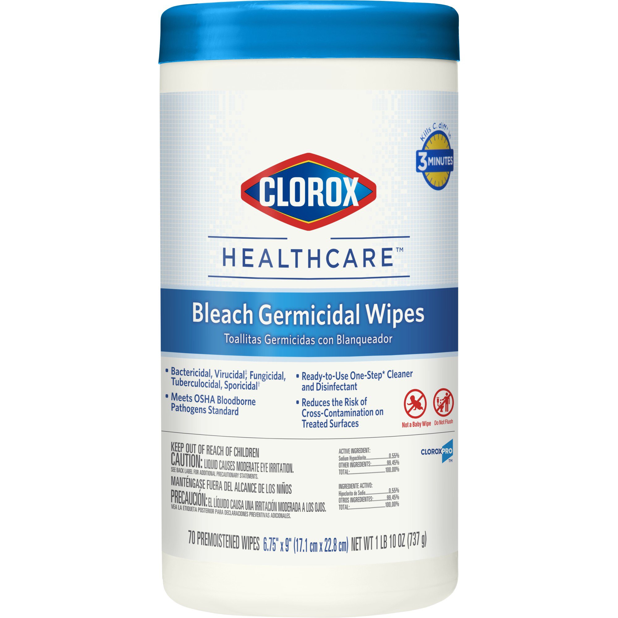 Clorox Healthcare Surface Disinfectant Cleaner Wipes, Each