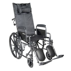 McKesson Reclining Wheelchair, 20" Seat Width
