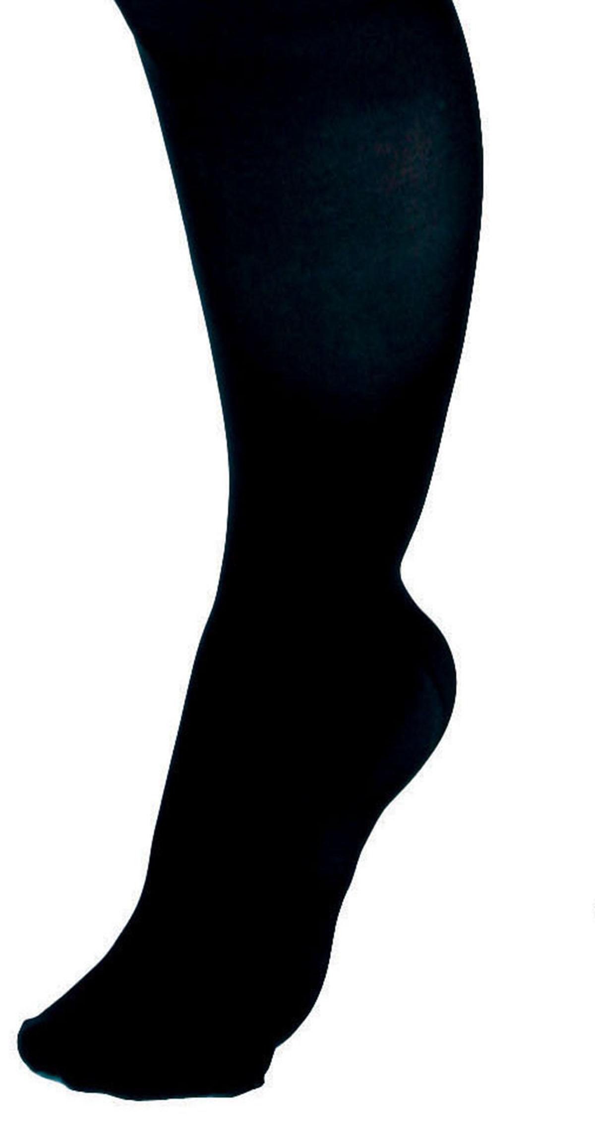 CURAD Knee-High Compression Black Hosiery 20-30 Mmhg, Reg D