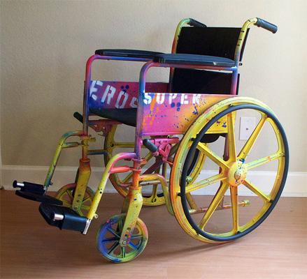 cool painted wheelchair