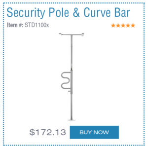 security pole & curve bar