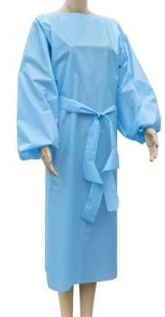 Over-the-Head Protective Procedure Gown McKesson Blue AAMI Level 2 Disposable Case of 75