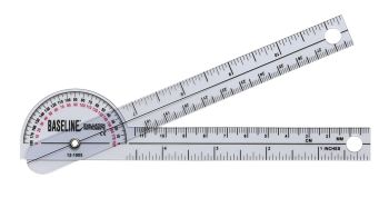 Baseline Plastic Goniometer - Pocket Style 180 Degree Head