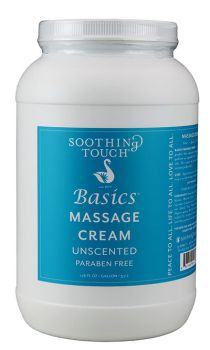 Soothing Touch Basics Massage Cream Unscented, 1 Gallon