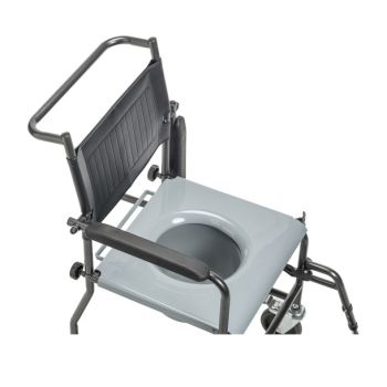 Drive Medical Upholstered Drop Arm Wheeled Commode