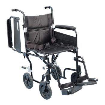 Airgo Comfort-Plus Lightweight Transport Chair, Black, 19