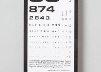 Tech-Med Pocket Eye Test Chart, Plastic