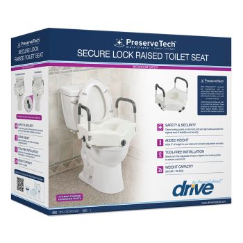 PreserveTech Secure Lock Raised Toilet Seat, 5
