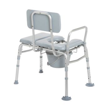 Padded Transfer Bench with Commode Opening