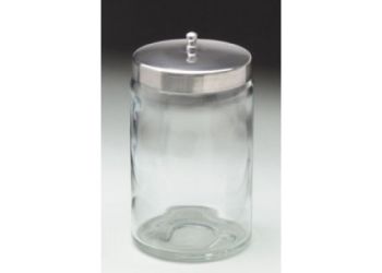 Tech-Med Glass Dressing Jar SS Lid
