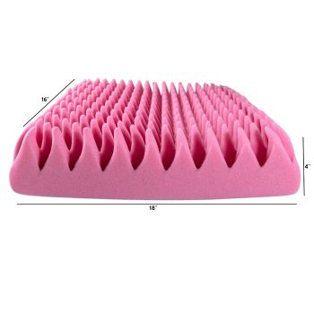 Convoluted Egg Crate Foam Chair Cushion, Seat Cushion, Car Seat Cushion,  Office Chair Cushion or Wheelchair Cushion to Relieve Back Pain Wheelchair  and Recliner Chair Pads (With Cover) 