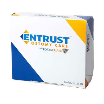 Entrust 1 Piece Drainable Ostomy Pouch, Transparent, Standard Wear, Drainable with Fortaguard