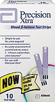 Precision Xtra End/Top Fill Blood Ketone Strip