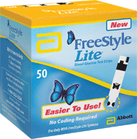 FreeStyle Lite Blood Glucose Test Strips, 50/Pack