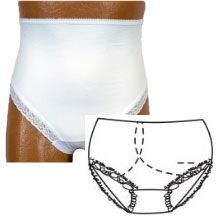 Ostomy Support Barrier Ladies' Brief, Right, White