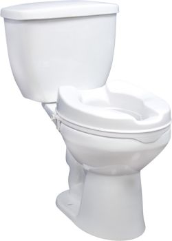 Raised Toilet Seat with Lock and Lid, 4
