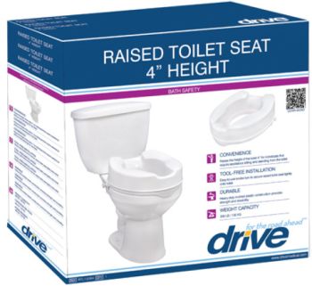 Raised Toilet Seat with Lock and Lid, 4