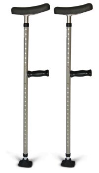 Single-Tube Crutches with 400 lb. Capacity, Universal, Case
