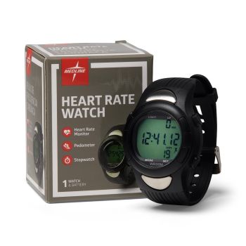Digital Heart Rate and Pedometer Watch, New Version, Each