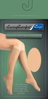 Lady Comfort Compression Stockings 20-30 mmHg Sheer Knee High