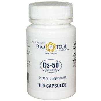 Bio Tech Vitamin D Supplement 50MIU 100 Caplets