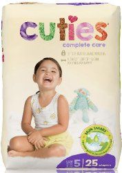 Cuties Complete Care Diapers, Size 5