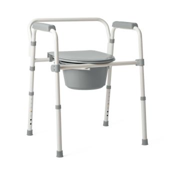 3-in-1 Folding Commodes Steel, Weight Cap. 350lbs