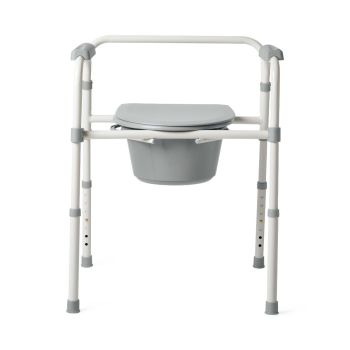 3-in-1 Folding Commodes Steel, Weight Cap. 350lbs