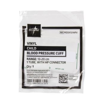 Medline Disposable Vinyl 1-Tube BP Cuffs with Bayonet Connector