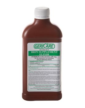 Geri-Care Iron Supplement Ferrous Sulfate 16oz Liquid 220mg/5mL