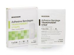 McKesson Silicone Sheer Adhesive Strip Bandages Sterile