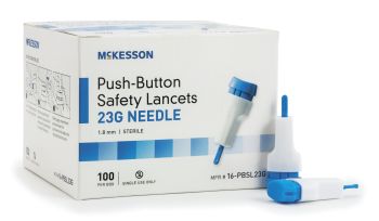McKesson Push Button Safety Lancet Needle