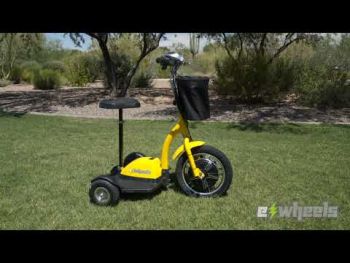 eWheels EW-18 Stand and Ride Folding Mobility Scooter, 3 Wheel