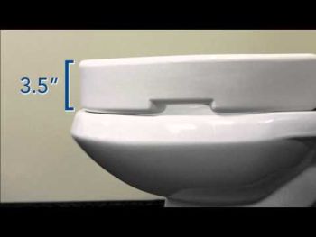 Elongated Hinged Toilet Seat Riser