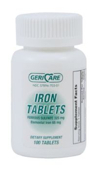 Geri-Care Iron Supplement Ferrous Sulfate Tablet 325mg