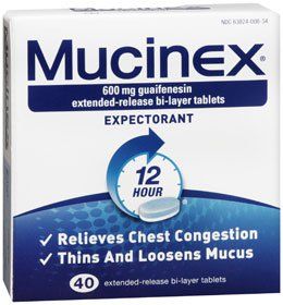 Mucinex Cough Relief Tablet 600mg Guaifenesin