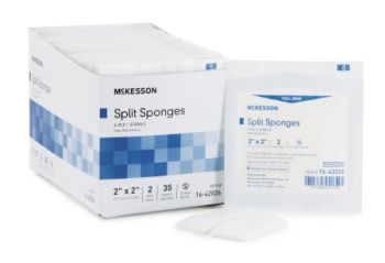 McKesson I.V. / Drain Split Dressing 6 Ply Sterile 2's