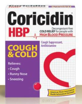 Coricidin HBP Cold Relief, Softgel, 20 Count Box