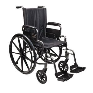 Traveler L4 Folding Wheelchair with Swingaway Footrest, 18
