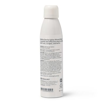Medline Saline Wound Wash_packaging information and directions