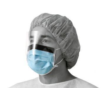 Basic Procedure Face Masks with Shield,Blue
