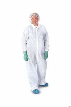 Heavyweight Spunbound Coveralls,White,X-Large