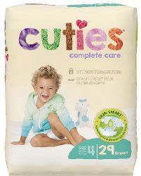 Cuties Complete Care Diapers, Size 4