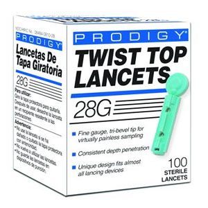 Prodigy Twist Top Lancet 28G
