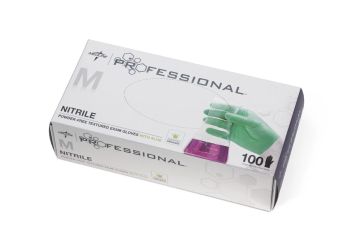 Medline Professional Nitrile Exam Gloves with Aloe, Green