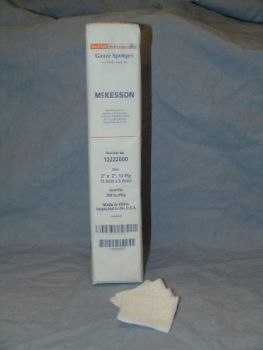 McKesson Premium Gauze Sponge Cotton Gauze Square Non-Sterile