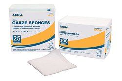 Dukal Basic Care Gauze Sponge NS 4x4 8 Ply Bag of 20