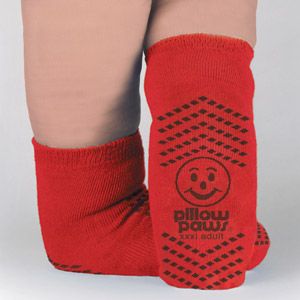 Pillow Paws Risk Alert Terries Slipper Socks Double Imprint
