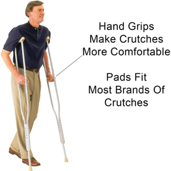 Carex Aluminum Push Button Crutches
